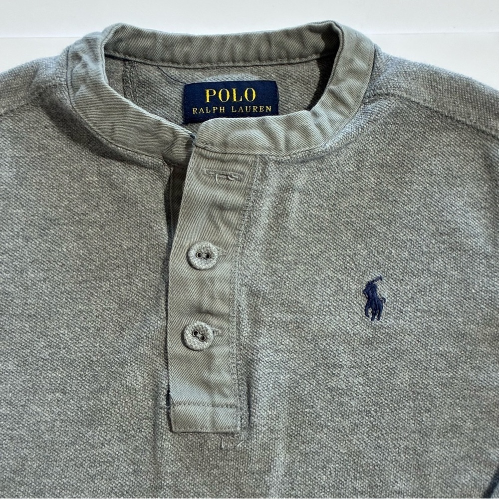 Polo Ralph Lauren Henley Shirt Boys Size Small Grey